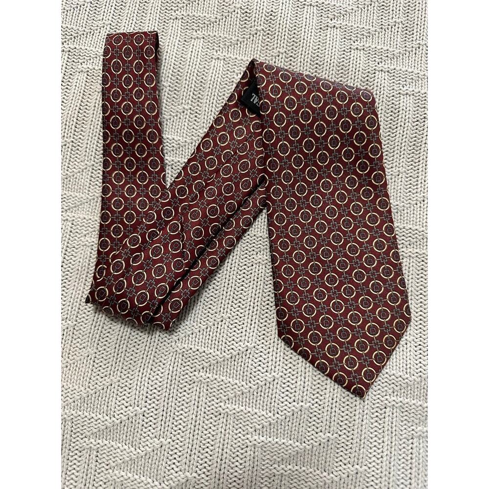 Vintage Rene Chagal maroon handmade tie